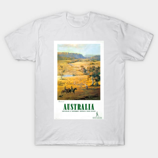 Vintage Travel Poster Australia Pastoral T-Shirt by vintagetreasure